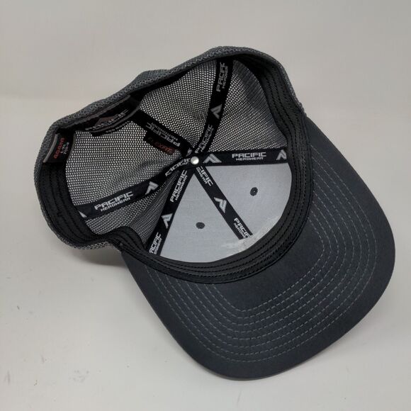 JHS Racing Pacific Headwear Black Gray Fitted Cap Hat Size L - XL Horse - Picture 9 of 11